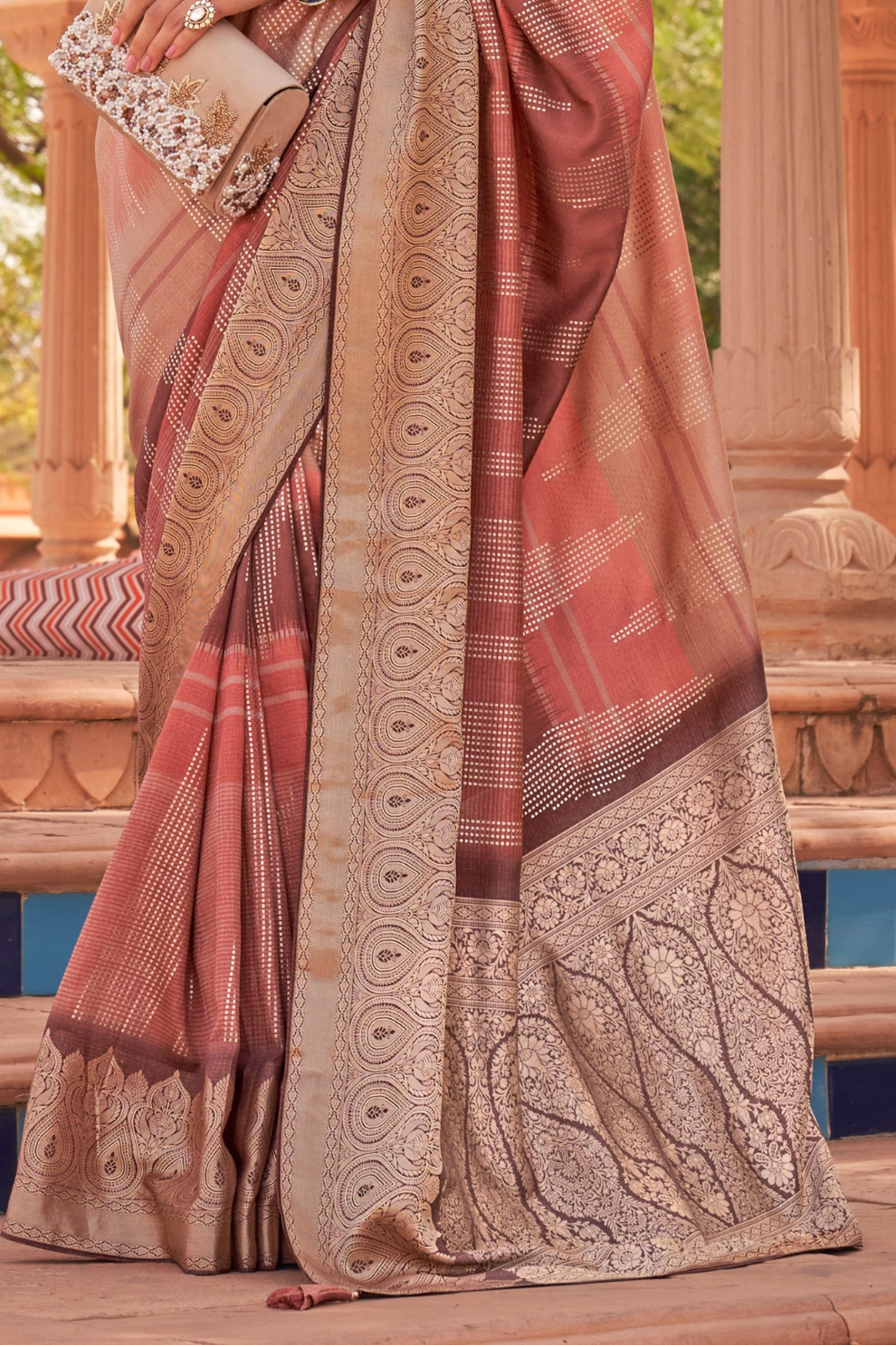 Traditional Saree Crafted in Polyester Viscose Silk Fabric