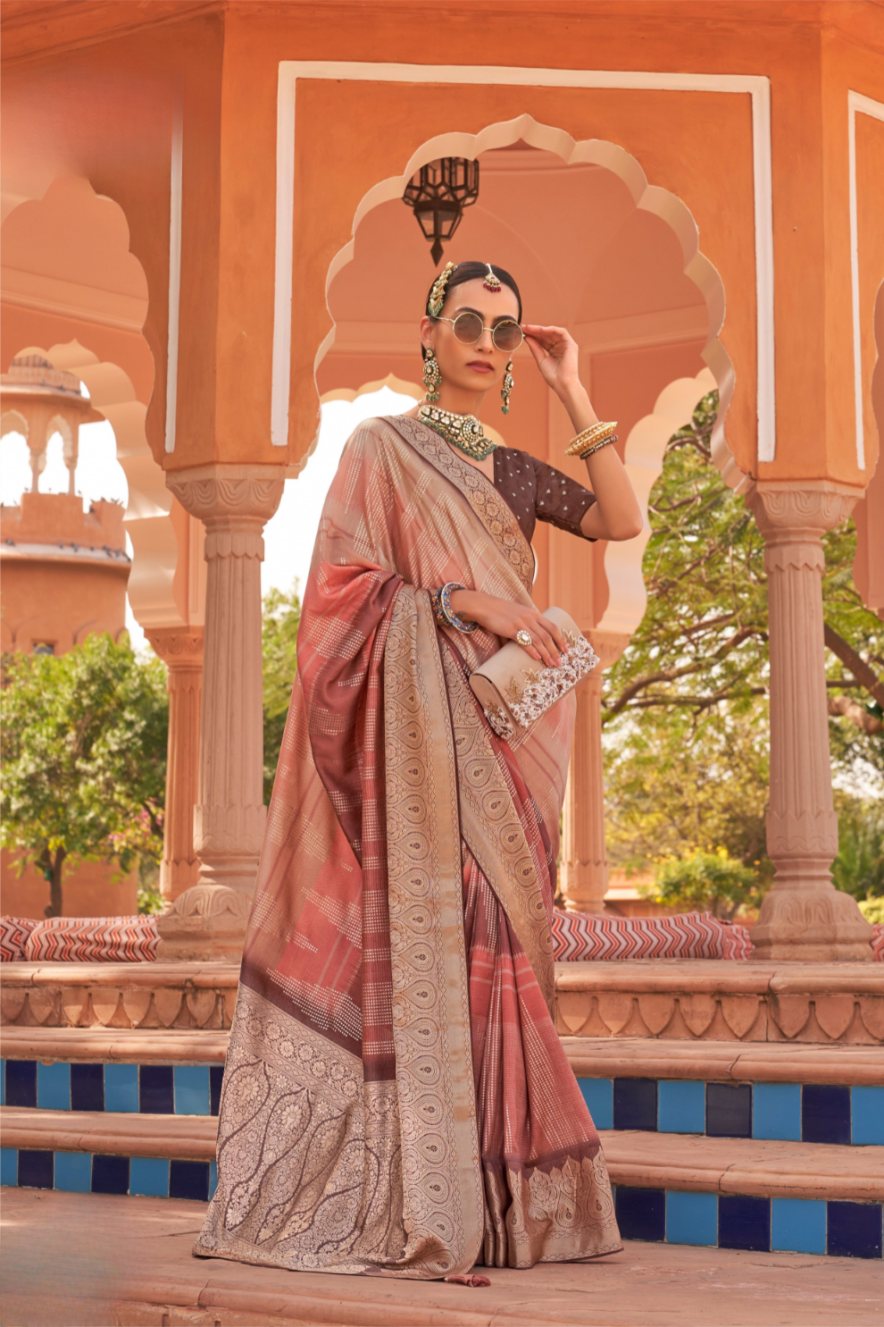 Traditional Saree Crafted in Polyester Viscose Silk Fabric