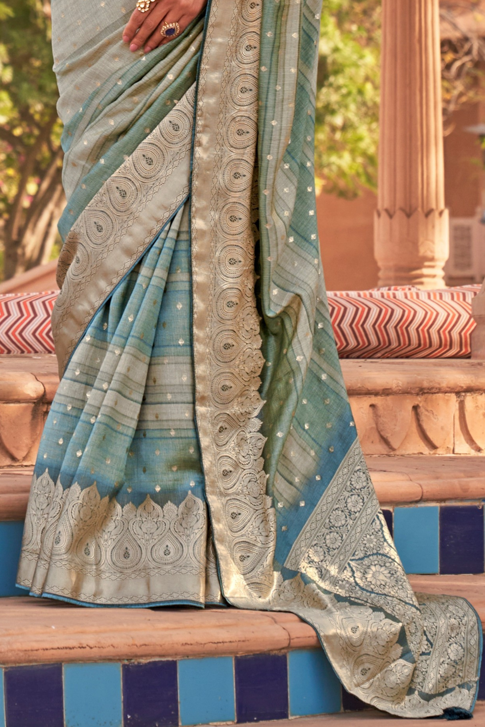 Traditional Saree Crafted in Polyester Viscose Silk Fabric