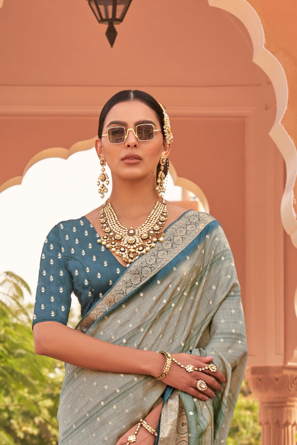 Traditional Saree Crafted in Polyester Viscose Silk Fabric