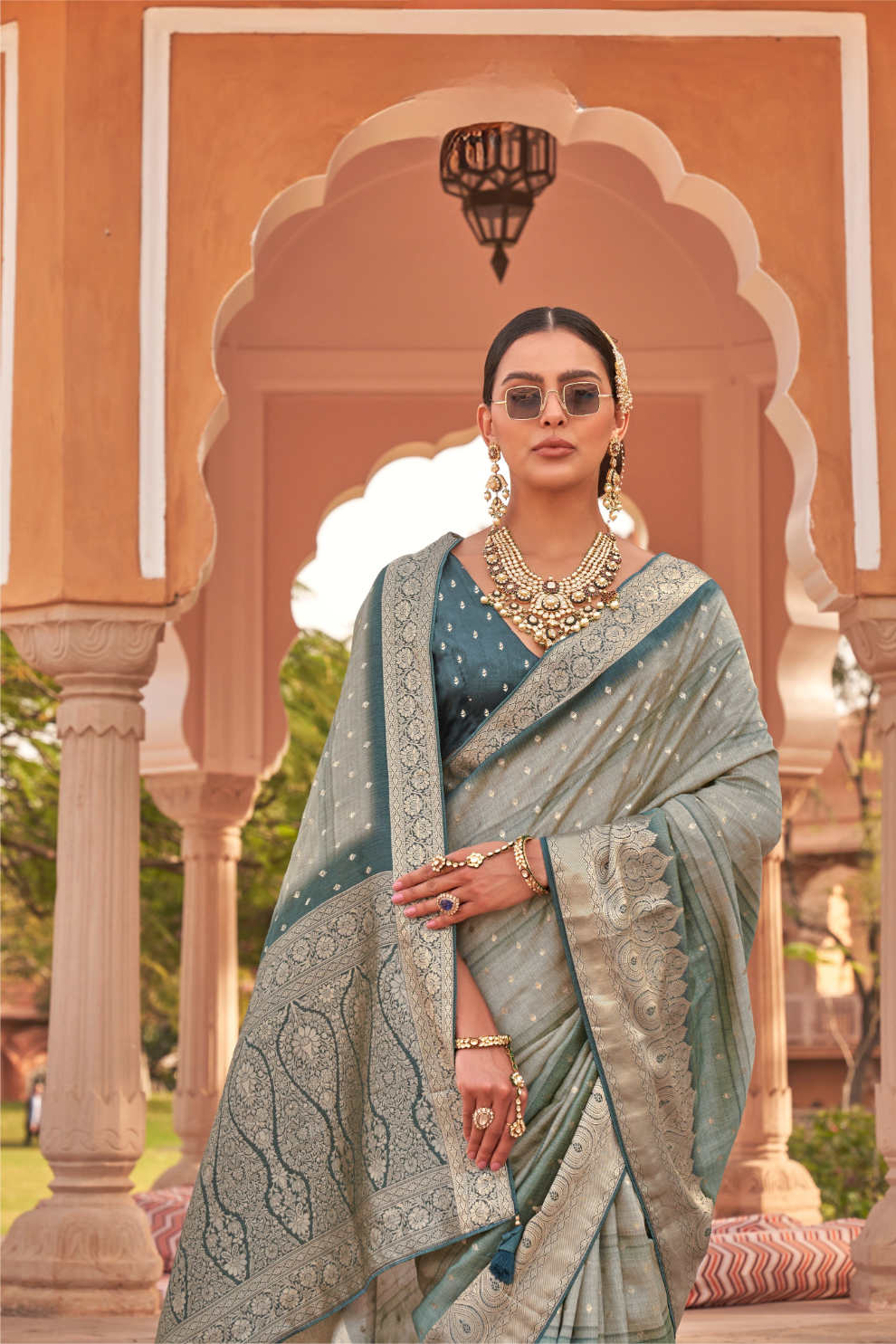 Traditional Saree Crafted in Polyester Viscose Silk Fabric