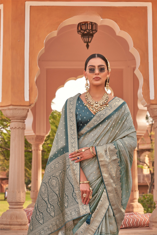 Traditional Saree Crafted in Polyester Viscose Silk Fabric