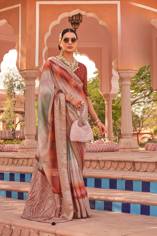 Traditional Saree Crafted in Polyester Viscose Silk Fabric