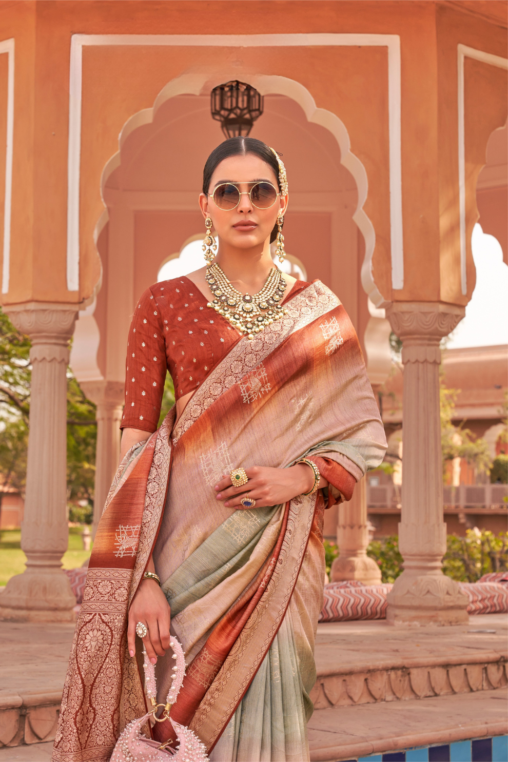 Traditional Saree Crafted in Polyester Viscose Silk Fabric