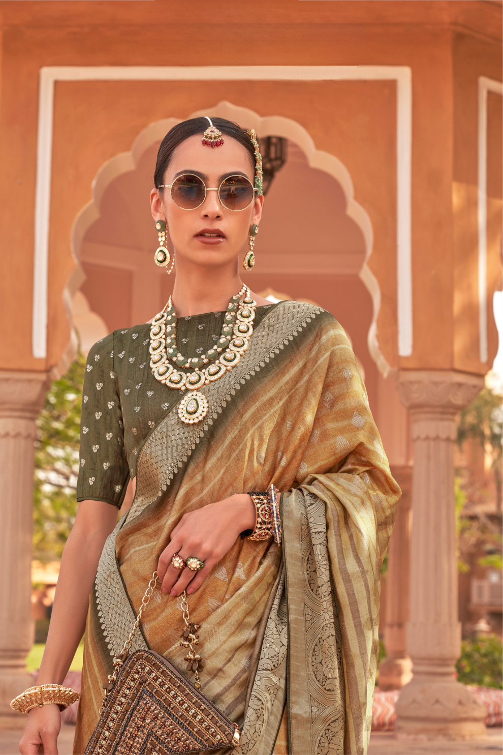 Traditional Saree Crafted in Polyester Viscose Silk Fabric