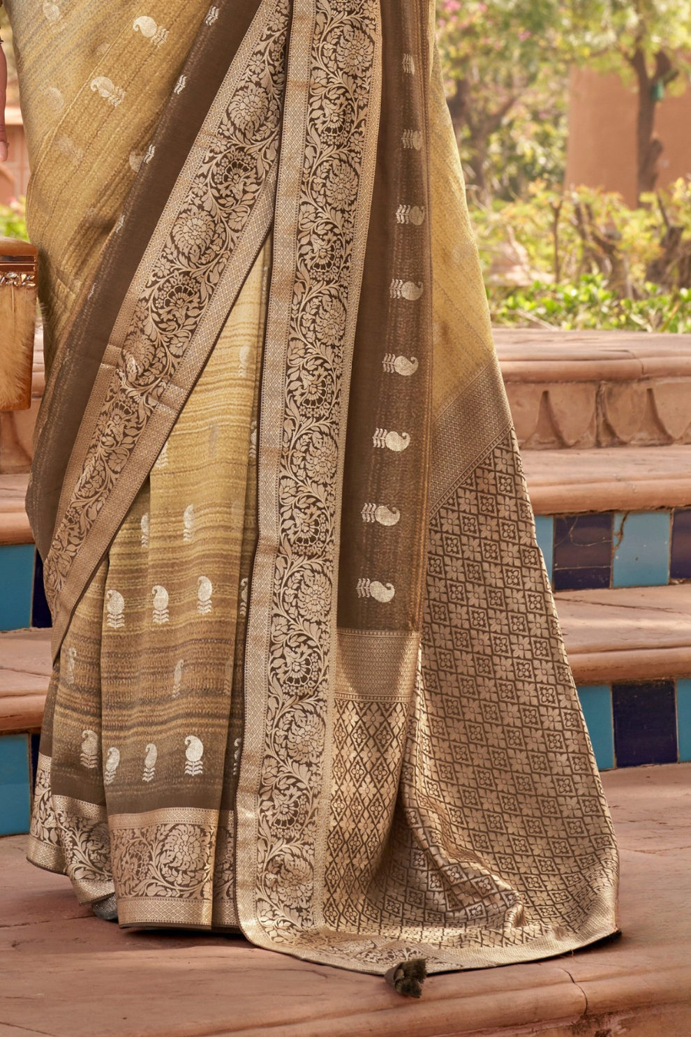 Traditional Saree Crafted in Polyester Viscose Silk Fabric