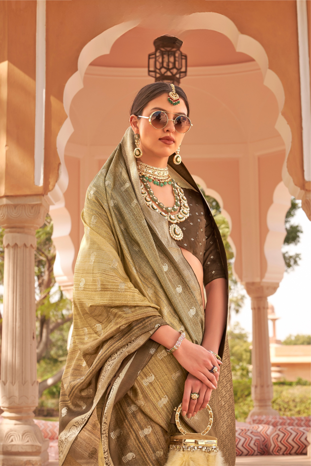 Traditional Saree Crafted in Polyester Viscose Silk Fabric