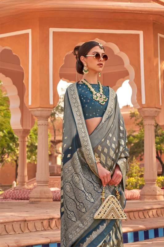 Traditional Saree Crafted in Polyester Viscose Silk Fabric