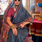 Elegant Printed Jamewar Saree – Blended Silk