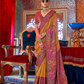 Elegant Printed Jamewar Saree – Blended Silk