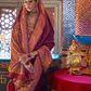 Elegant Printed Jamewar Saree – Blended Silk