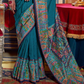 Elegant Printed Jamewar Saree – Blended Silk