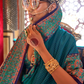 Elegant Printed Jamewar Saree – Blended Silk