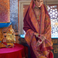Elegant Printed Jamewar Saree – Blended Silk