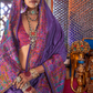Elegant Printed Jamewar Saree – Blended Silk