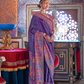 Elegant Printed Jamewar Saree – Blended Silk
