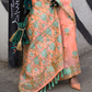 Parsi Weaving Handwoven Textured Silk Saree with Heritage Detailing