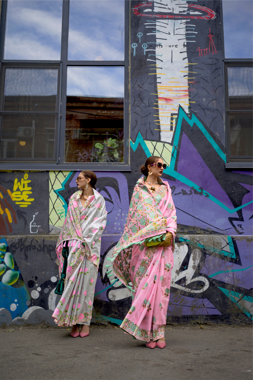 Parsi Weaving Handwoven Textured Silk Saree with Heritage Detailing