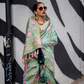 Parsi Weaving Handwoven Textured Silk Saree with Heritage Detailing