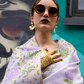 Parsi Weaving Handwoven Textured Silk Saree with Heritage Detailing