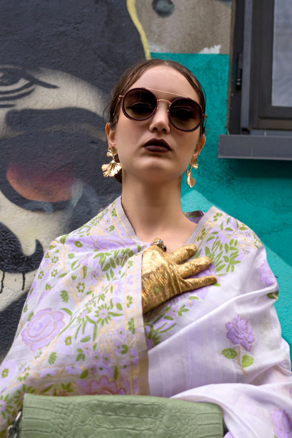 Parsi Weaving Handwoven Textured Silk Saree with Heritage Detailing