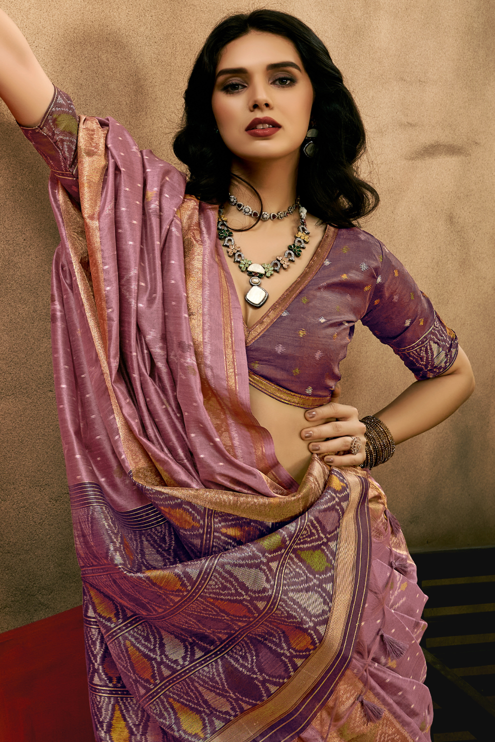 Regal Heritage Woven in Patola Handloom Silk Elegance