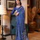 Patola Printed Satin Crepe Saree with Rich Ethnic Detailing