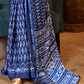 Patola Printed Satin Crepe Saree with Rich Ethnic Detailing