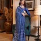 Patola Printed Satin Crepe Saree with Rich Ethnic Detailing