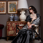 Patola Printed Satin Crepe Saree with Rich Ethnic Detailing
