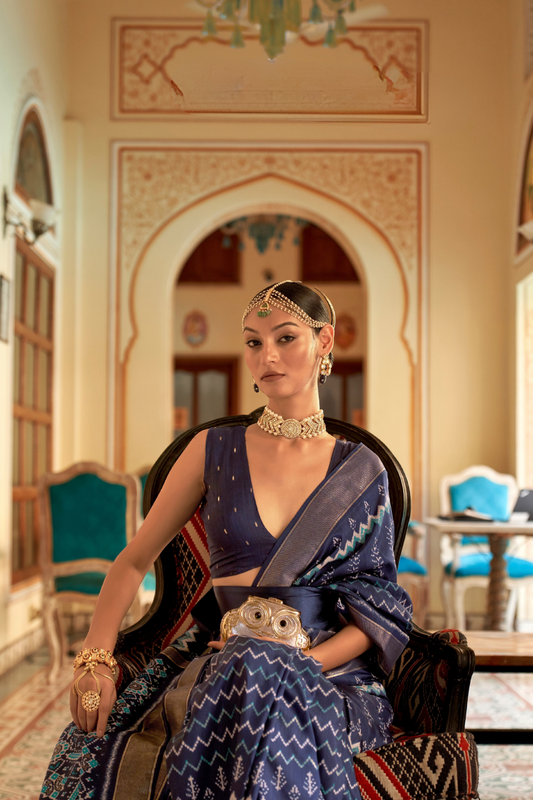 Graceful Patola Silk Saree with Intricate Weaving Work