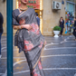 Elegant Poly Viscose Printed Saree with Handloom Weaving Detailing
