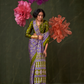 Printed Ajrakh Satin Crepe Saree with Ethnic Artistic Patterns