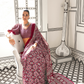 Printed Ajrakh Satin Crepe Saree with Elegant Traditional Vibes