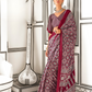 Printed Ajrakh Satin Crepe Saree with Elegant Traditional Vibes