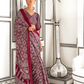Printed Ajrakh Satin Crepe Saree with Elegant Traditional Vibes