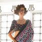 Printed Ajrakh Satin Crepe Saree with Elegant Traditional Vibes
