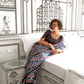 Printed Ajrakh Satin Crepe Saree with Elegant Traditional Vibes
