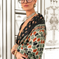 Printed Ajrakh Satin Crepe Saree with Elegant Traditional Vibes