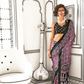 Printed Ajrakh Satin Crepe Saree with Elegant Traditional Vibes