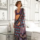 Printed Ajrakh Satin Crepe Saree with Elegant Traditional Vibes
