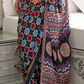 Printed Ajrakh Satin Crepe Saree with Elegant Traditional Vibes