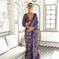Printed Ajrakh Satin Crepe Saree with Elegant Traditional Vibes