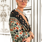 Printed Ajrakh Satin Crepe Saree with Elegant Traditional Vibes