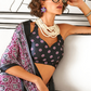 Printed Ajrakh Satin Crepe Saree with Elegant Traditional Vibes