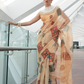 Printed Handloom Zari Tissue Saree with Elegant Shine