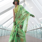 Printed Handloom Zari Tissue Saree with Elegant Shine