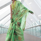 Printed Handloom Zari Tissue Saree with Elegant Shine