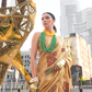 Printed Handloom Zari Tissue Saree with Elegant Shine