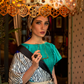 Printed Japan Satin Creep Saree with Elegant Flowing Drape
